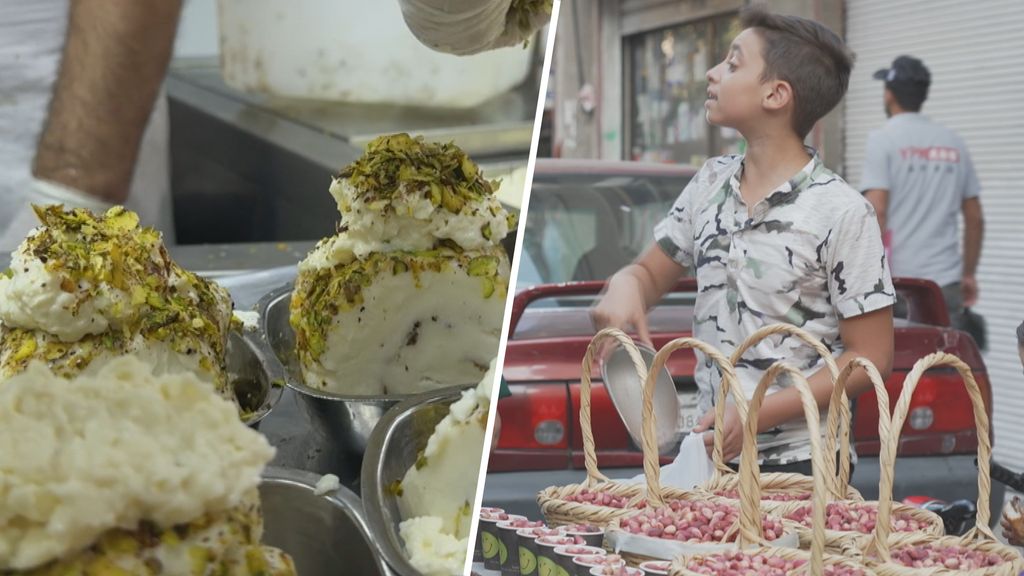 الطفل جواد يبيع الفستق الحلبي في دمشق: تقرير هولندي حول زراعة الفستق الحلبي في سوريا