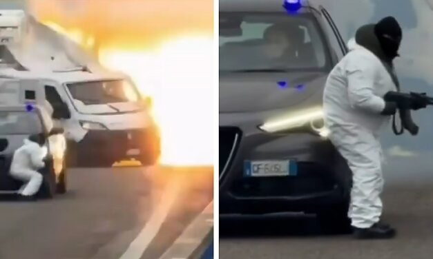 عصابة مسلحة تحاول سرقة سيارة نقل أموال على طريق سريع إيطالي